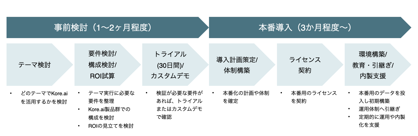 主な導入ステップ例